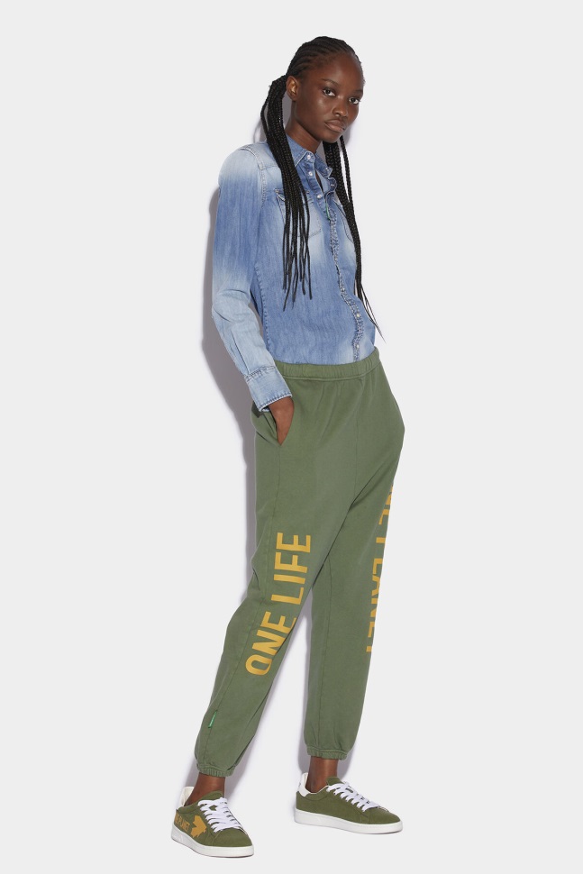dsquared2_iconic_one_life_organic_cotton_joggers_green.jpg Dsquared2 Iconic One Life Organic Cotton Joggers GREEN - Image 1