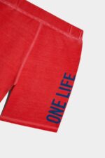 Dsquared2 Iconic One Life Organic Cotton Shorts RED D2 - Image 4