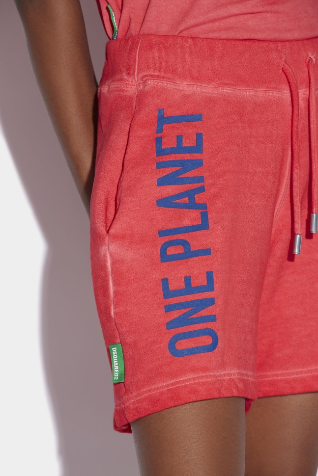 Dsquared2 Iconic One Life Organic Cotton Shorts RED D2 RED - Image 5
