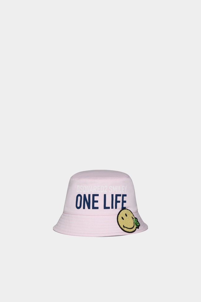 dsquared2_iconic_one_life_recycled_nylon_bucket_hat_pink.jpg Dsquared2 Iconic One Life Recycled Nylon Bucket Hat PINK - Image 1