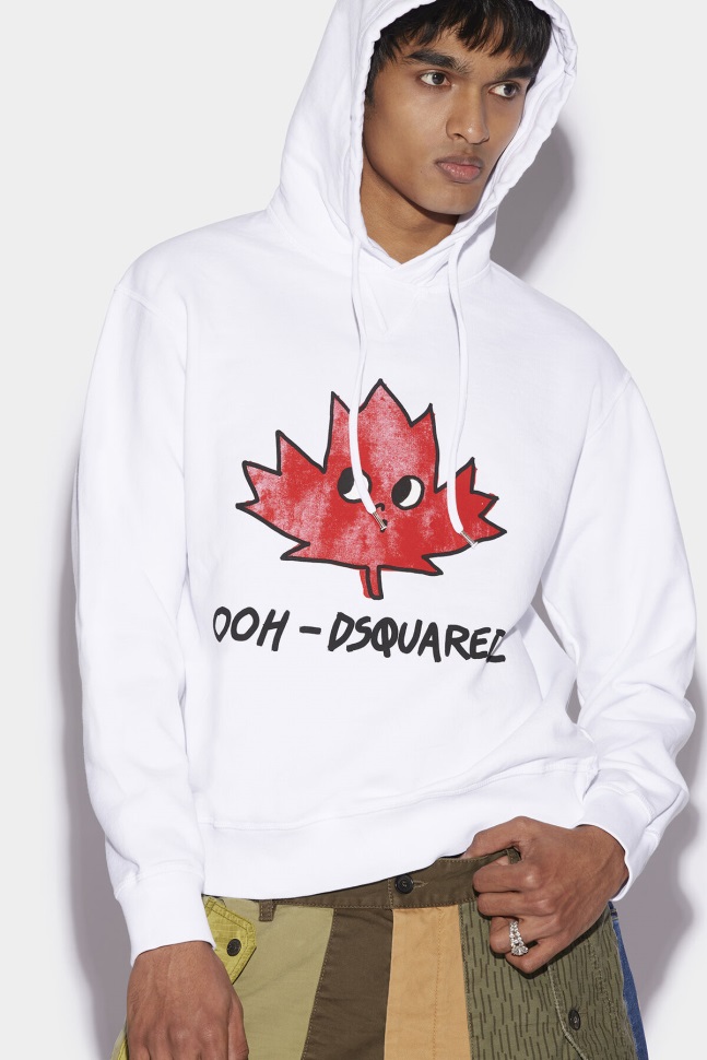 dsquared2_iconic_ooh_leaf_cool_hoodie.jpg Dsquared2 Iconic Ooh Leaf Cool Hoodie - Image 1