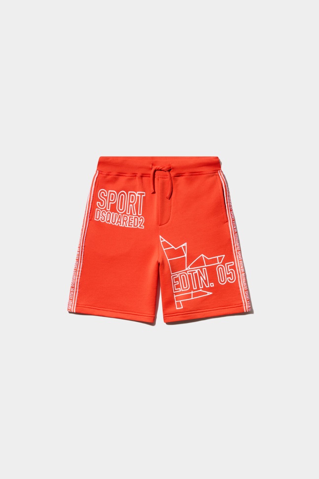 dsquared2_iconic_orange_d2kids_sport_edtn_05_shorts.jpg Dsquared2 Iconic ORANGE D2Kids Sport Edtn.05 Shorts - Image 1