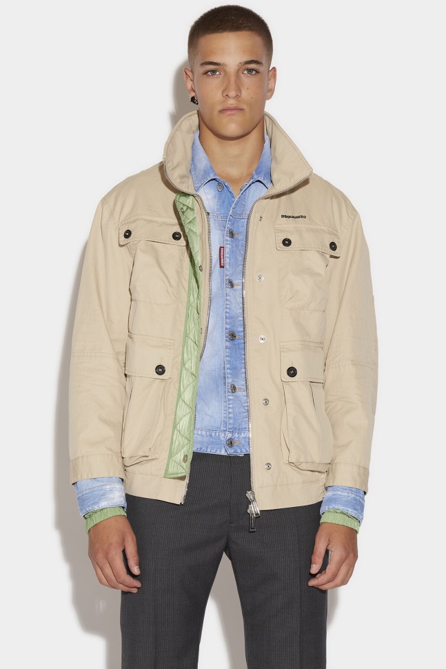 dsquared2_iconic_pad_tab_field_jacket.jpg Dsquared2 Iconic Pad Tab Field Jacket - Image 1