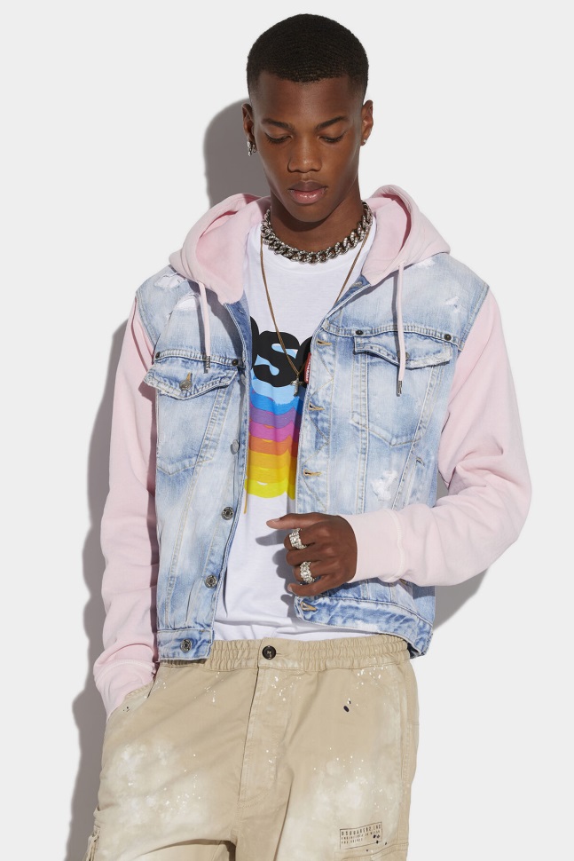 dsquared2_iconic_pastel_sky_dan_jacket.jpg Dsquared2 Iconic PAstel Sky Dan Jacket - Image 1