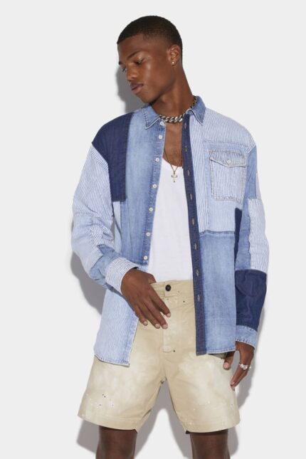 Dsquared2 Iconic Patchwork Western Shirt