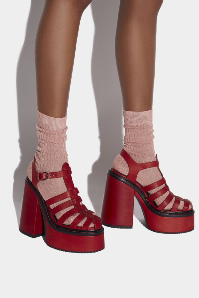 dsquared2_iconic_platform_heeled_sandals_red_cognac.jpg Dsquared2 Iconic Platform Heeled Sandals RED/COGNAC - Image 1