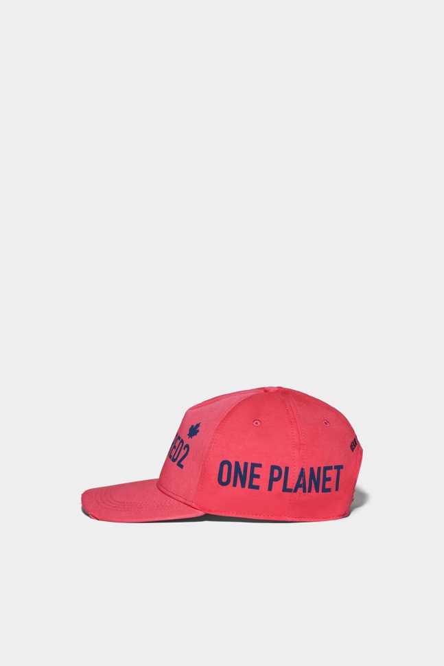 Dsquared2 Iconic POPPY RED/GREEN One Life Organic Cotton Baseball Cap D2 - Image 3