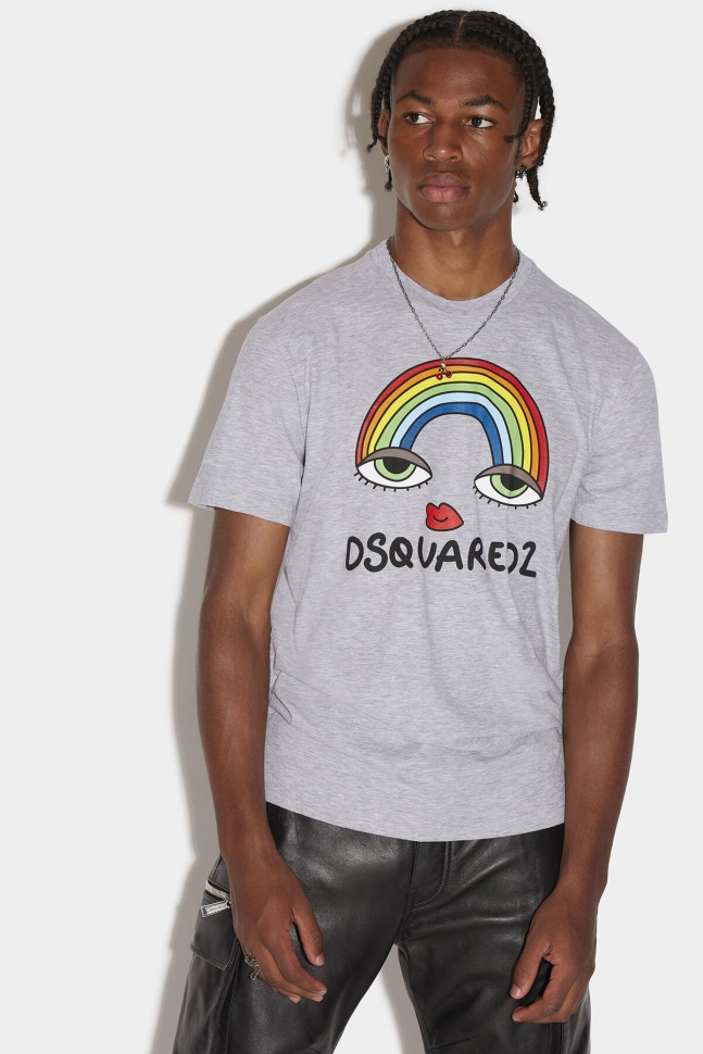 dsquared2_iconic_rainbow_cool_t_shirt.jpg Dsquared2 Iconic Rainbow Cool T-Shirt - Image 1