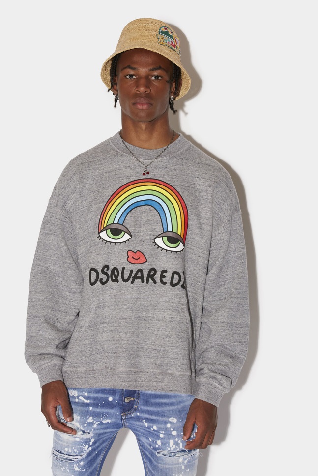 dsquared2_iconic_rainbow_herca_sweater.jpg Dsquared2 Iconic Rainbow Herca Sweater - Image 1