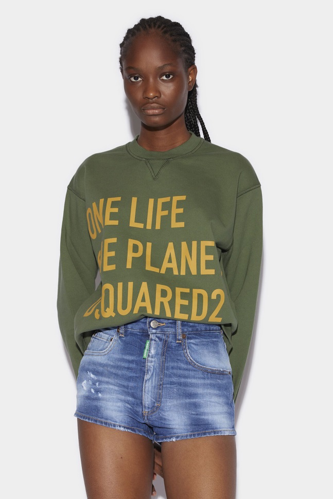 dsquared2_iconic_red_tab_high_waist_partially_organic_cotton_hot_pants.jpg Dsquared2 Iconic Red Tab High Waist Partially Organic Cotton Hot Pants - Image 1