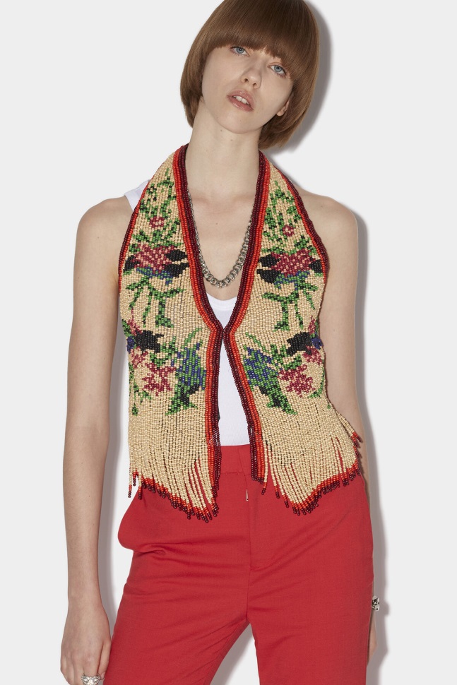 dsquared2_iconic_retro_fringe_vest.jpg Dsquared2 Iconic Retro Fringe Vest - Image 1