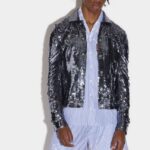 Dsquared2 Iconic Ripped Sequins Dan Jacket