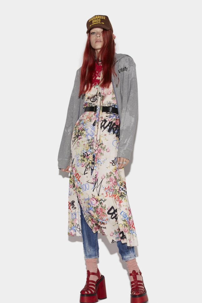 dsquared2_iconic_scarf_longuette_dress.jpg Dsquared2 Iconic Scarf Longuette Dress - Image 1