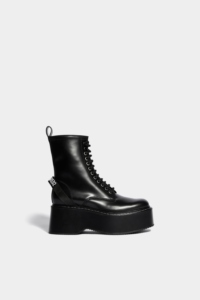 dsquared2_iconic_scribbles_combat_ankle_boots_black.jpg Dsquared2 Iconic Scribbles Combat Ankle Boots BLACK - Image 1