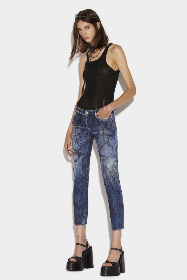 dsquared2_iconic_sex_garden_wash_jennifer_cropped_jeans.jpg Dsquared2 Iconic Sex Garden Wash Jennifer Cropped Jeans - Image 1