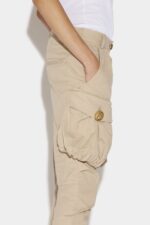 Dsquared2 Iconic Skinny Cargo Pants LIGHT BEIGE/DARK MILITARY GREEN - Image 4