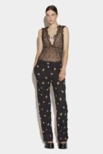 Dsquared2 Iconic Slouchy Trousers BLACK D2 - Image 3