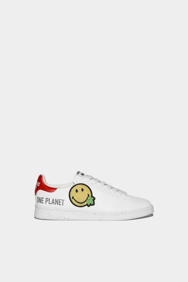 dsquared2_iconic_smiley_bypell_boxer_sneakers.jpg Dsquared2 Iconic Smiley Bypell Boxer Sneakers - Image 1