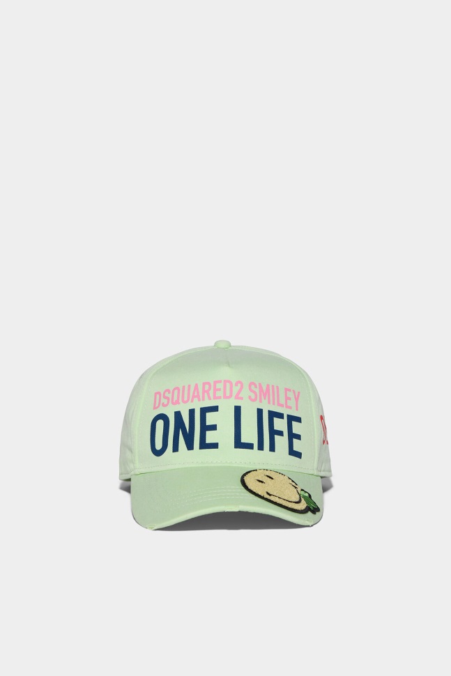 dsquared2_iconic_smiley_organic_cotton_baseball_cap.jpg Dsquared2 Iconic Smiley Organic Cotton Baseball Cap - Image 1