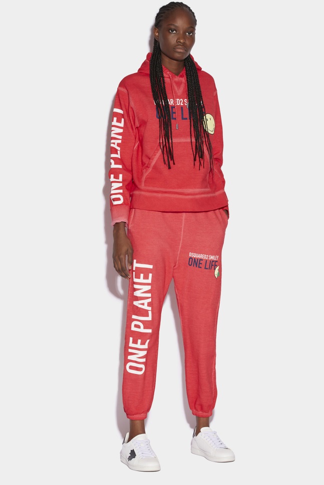dsquared2_iconic_smiley_organic_cotton_joggers_red_d2.jpg Dsquared2 Iconic Smiley Organic Cotton Joggers RED D2 - Image 1