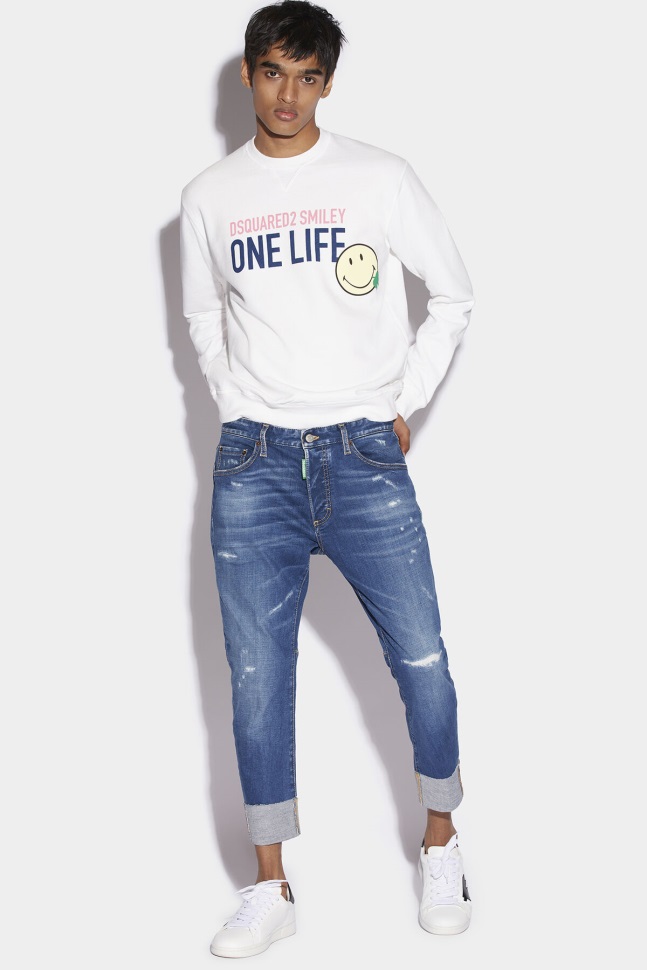 dsquared2_iconic_smiley_partially_organic_cotton_sailor_jeans.jpg Dsquared2 Iconic Smiley Partially Organic Cotton Sailor Jeans - Image 1