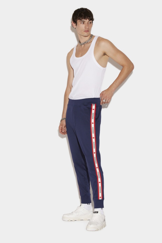 dsquared2_iconic_sport_tape_sweatpants_d2_blue.jpg Dsquared2 Iconic Sport Tape Sweatpants D2 BLUE - Image 1