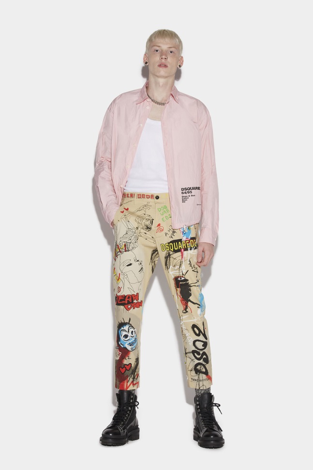 dsquared2_iconic_street_art_hockney_trousers.jpg Dsquared2 Iconic Street Art Hockney Trousers - Image 1