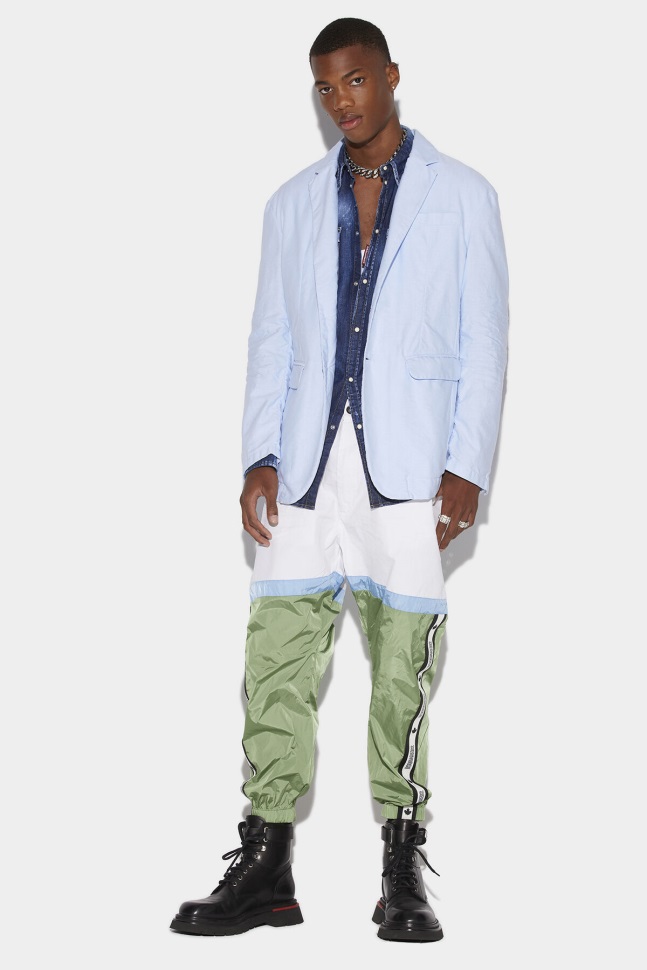 dsquared2_iconic_super_relax_blazer_white_light_blue.jpg Dsquared2 Iconic Super Relax Blazer WHITE/LIGHT BLUE - Image 1
