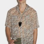 Dsquared2 Iconic Tactical Bowling Shirt D2 BEIGE