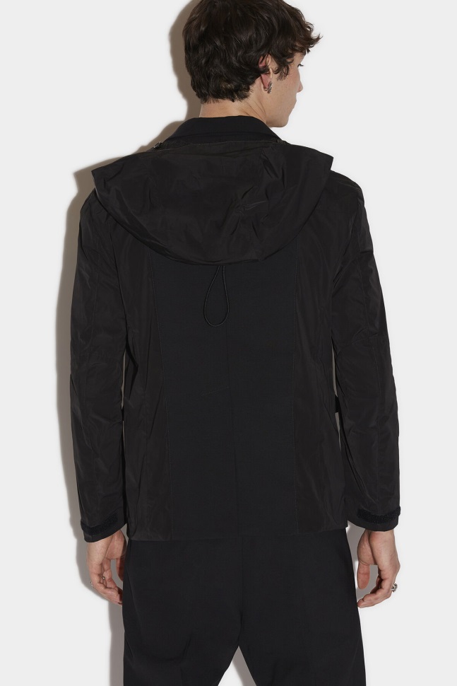 Dsquared2 Iconic Tech Tag Hooded Blazer - Image 2