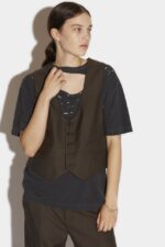 Dsquared2 Iconic The Caten Vest BROWN/GREY - Image 3