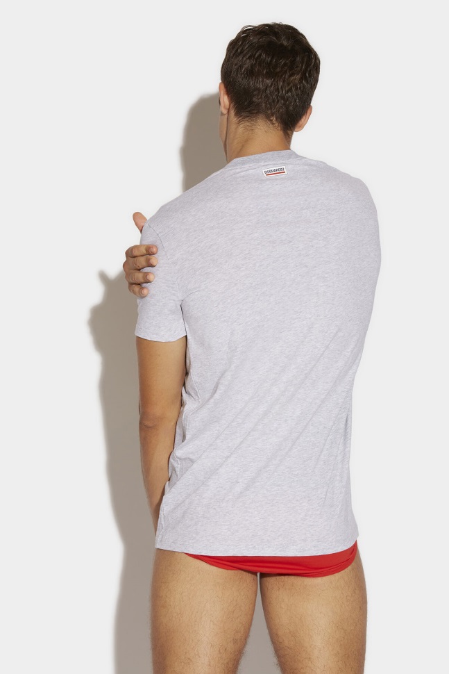 Dsquared2 Iconic The Round Up V-Neck T-Shirt D2 FANTASY - Image 2