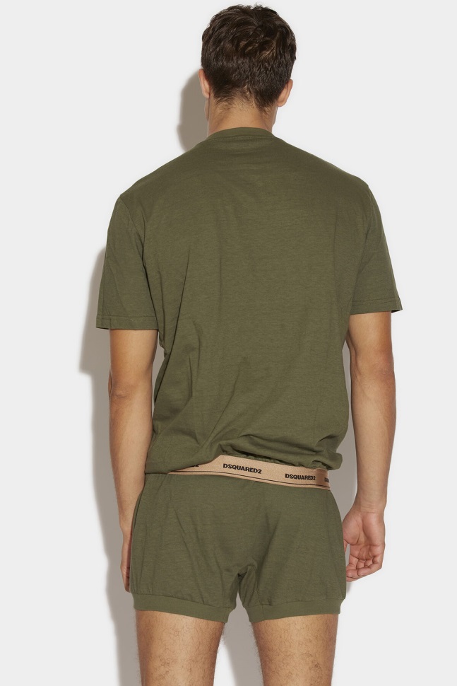 Dsquared2 Iconic The Round Up V-Neck T-Shirt D2 GREEN - Image 2