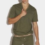 Dsquared2 Iconic The Round Up V-Neck T-Shirt D2 GREEN