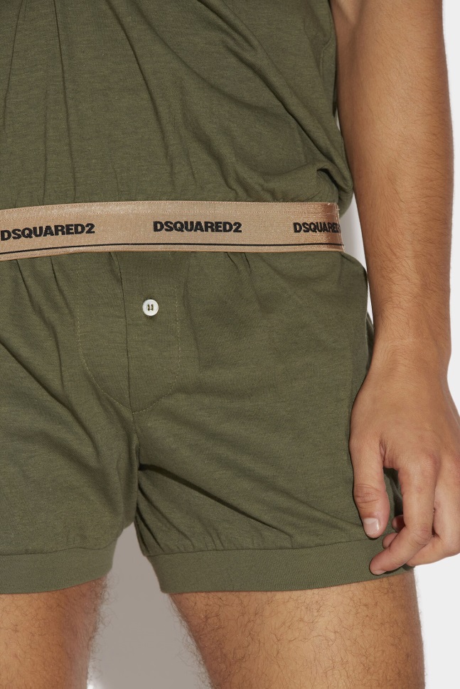 Dsquared2 Iconic The Round Up V-Neck T-Shirt D2 GREEN - Image 3