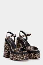 Dsquared2 Iconic Twist Heeled Sandals D2 LEOPARD - Image 3