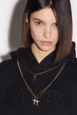 Dsquared2 Iconic Uneven Hoodie RED/BLACK - Image 4