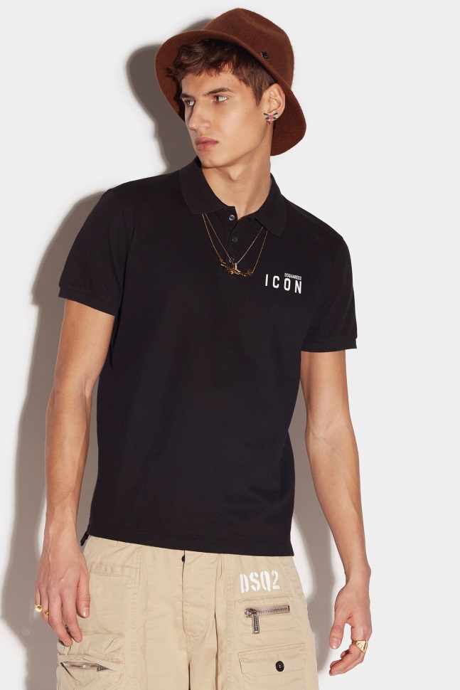 dsquared2_iconic_white_be_icon_polo.jpg Dsquared2 Iconic WHITE Be Icon Polo - Image 1