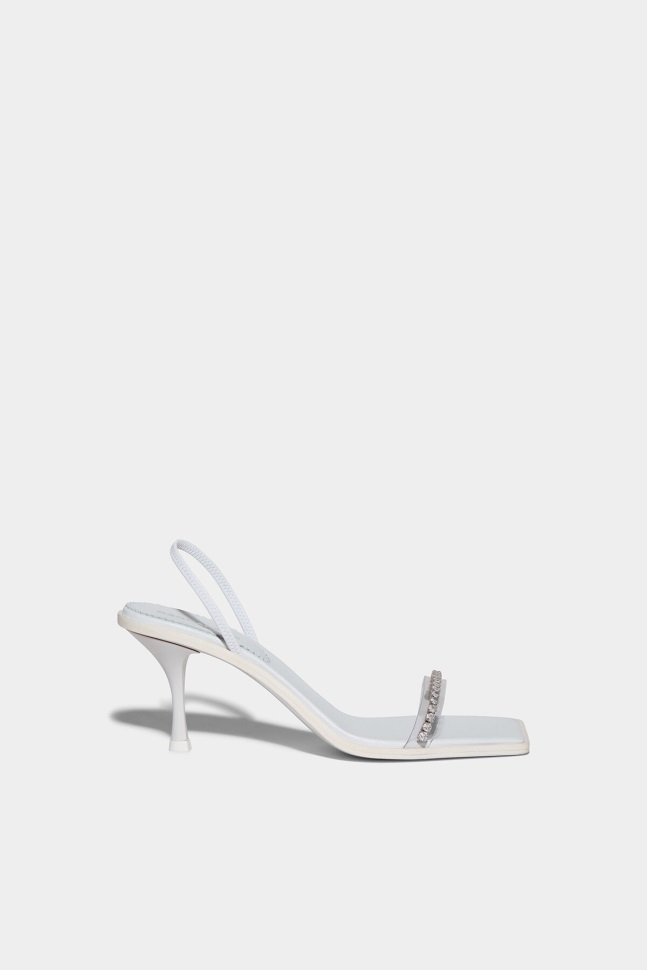 dsquared2_iconic_white_black_cassandra_heeled_sandals.jpg Dsquared2 Iconic WHITE/BLACK Cassandra Heeled Sandals - Image 1