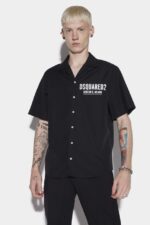 Dsquared2 Iconic WHITE/BLACK Ceresio 9 Bowling Shirt