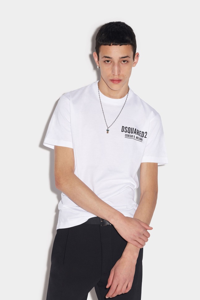 dsquared2_iconic_white_black_mini_logo_ceresio_9_t_shirt_d2.jpg Dsquared2 Iconic WHITE/BLACK Mini Logo Ceresio 9 T-Shirt D2 - Image 1