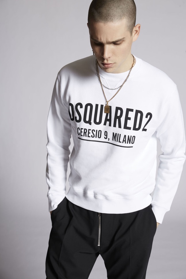 dsquared2_iconic_white_ceresio_9_cool_sweater.jpg Dsquared2 Iconic WHITE Ceresio 9 Cool Sweater - Image 1