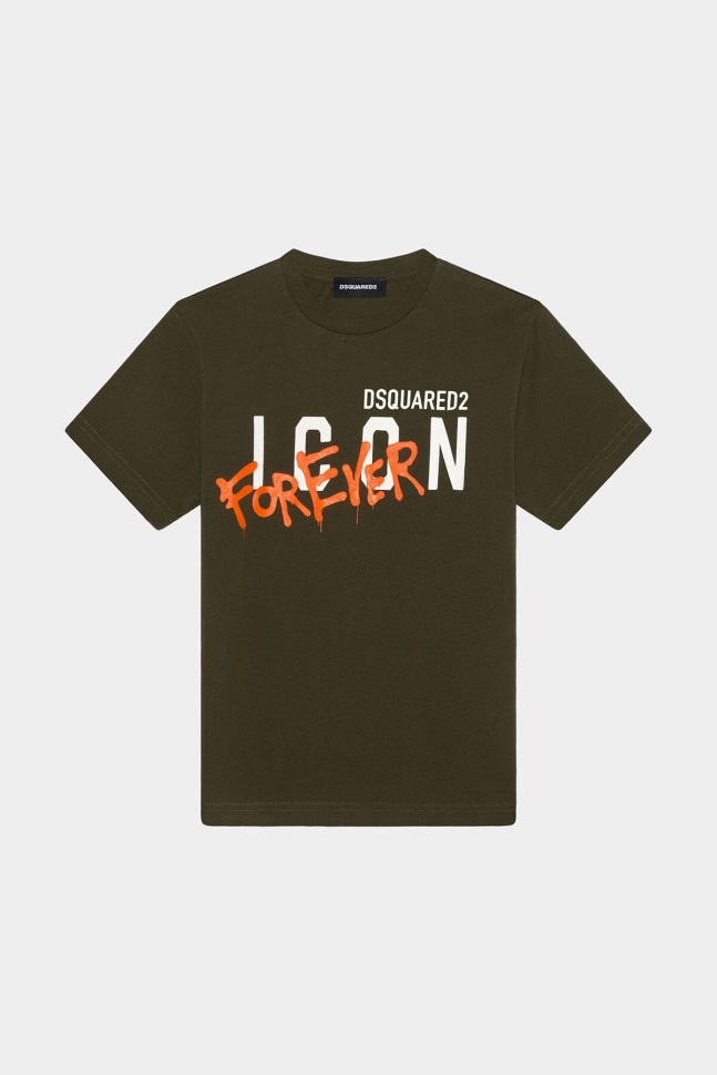dsquared2_iconic_white_d2kids_icon_forever_t_shirt.jpg Dsquared2 Iconic WHITE D2Kids Icon Forever T-Shirt - Image 1