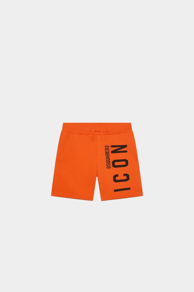 dsquared2_iconic_white_d2kids_icon_sweatshorts.jpg Dsquared2 Iconic WHITE D2Kids Icon Sweatshorts - Image 1