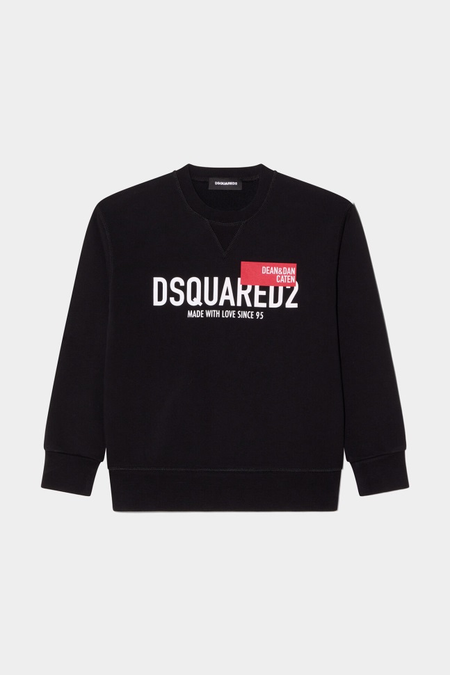 dsquared2_iconic_white_ds2_kids_sweatshirt.jpg Dsquared2 Iconic WHITE-DS2 Kids Sweatshirt - Image 1