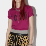 Dsquared2 Iconic WHITE/FANTASY Icon Spray Relax T-Shirt D2