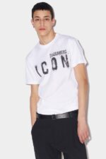 Dsquared2 Iconic WHITE Icon Spray Cool T-Shirt
