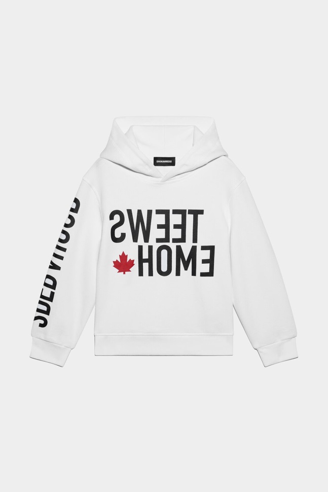 dsquared2_iconic_white_kids_hoodie_ds2.jpg Dsquared2 Iconic WHITE Kids Hoodie DS2 - Image 1