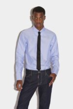 Dsquared2 Iconic WHITE/LIGHT BLUE Mini Logo 70's Shirt