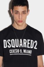 Dsquared2 Iconic WHITE/MILITARY GREEN Ceresio 9 Cool T-Shirt D2 WHITE - Image 3